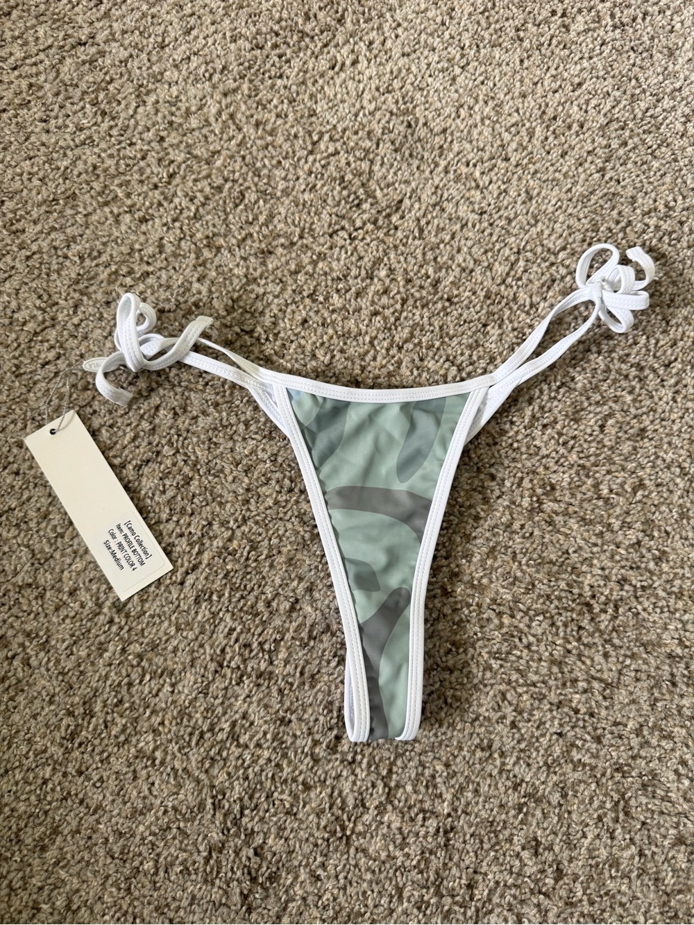 Boutine LA Green Camo String Bikini Bottom